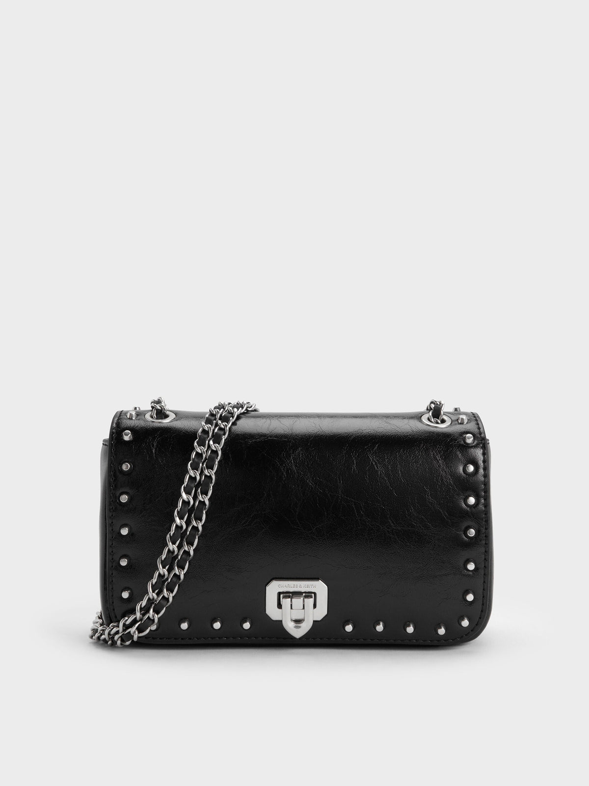 CHARLES & KEITH Exclusive / Arwen Studded Shoulder Bag - Noir