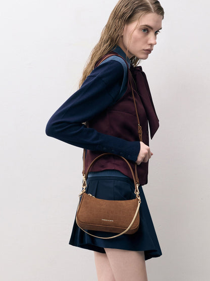 CHARLES & KEITH Recommended / Elspeth Chain Shoulder Bag - Chocolate