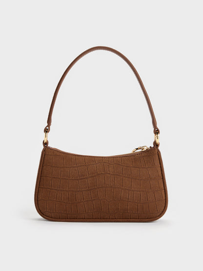 CHARLES & KEITH Recommended / Elspeth Chain Shoulder Bag - Chocolate