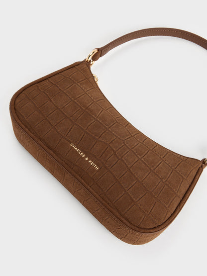 CHARLES & KEITH Recommended / Elspeth Chain Shoulder Bag - Chocolate