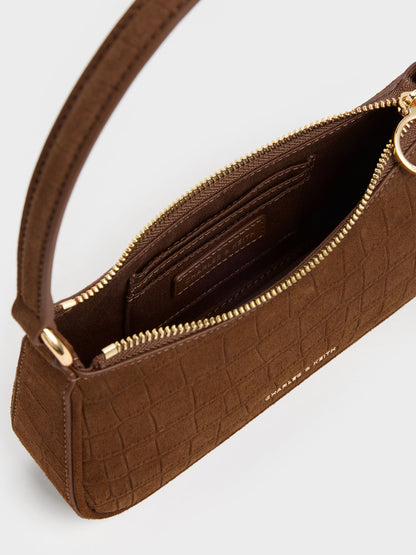 CHARLES & KEITH Recommended / Elspeth Chain Shoulder Bag - Chocolate