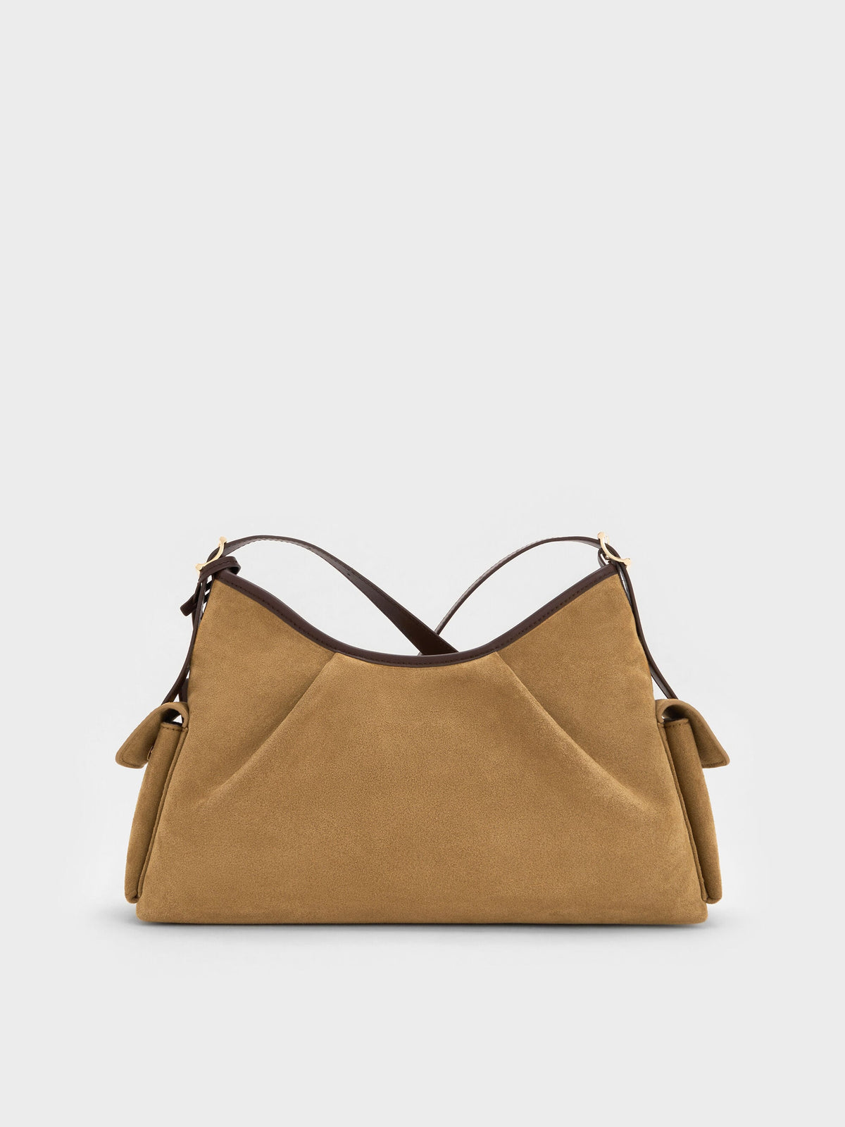CHARLES & KEITH Premium / Khai Side-Pocket Shoulder Bag - Sahara Sand