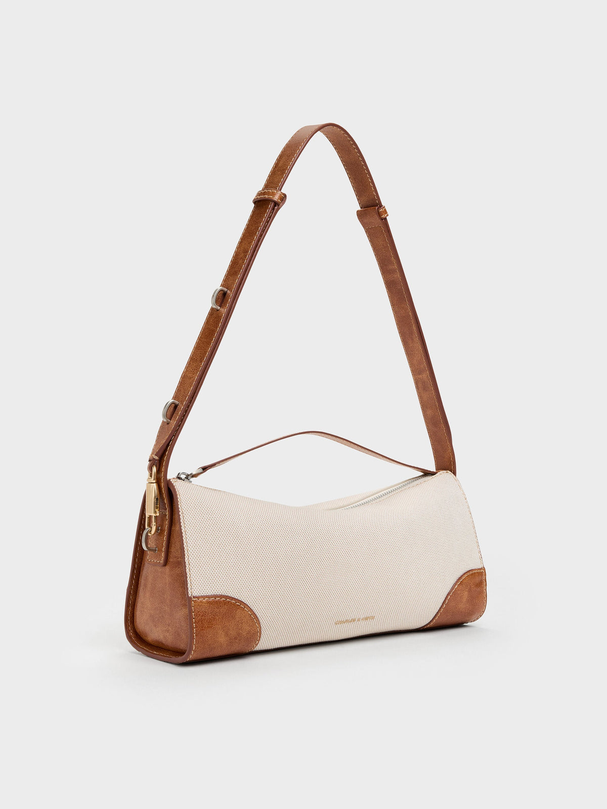 CHARLES & KEITH Classic / Delfina Canvas Elongated Shoulder Bag - Multi