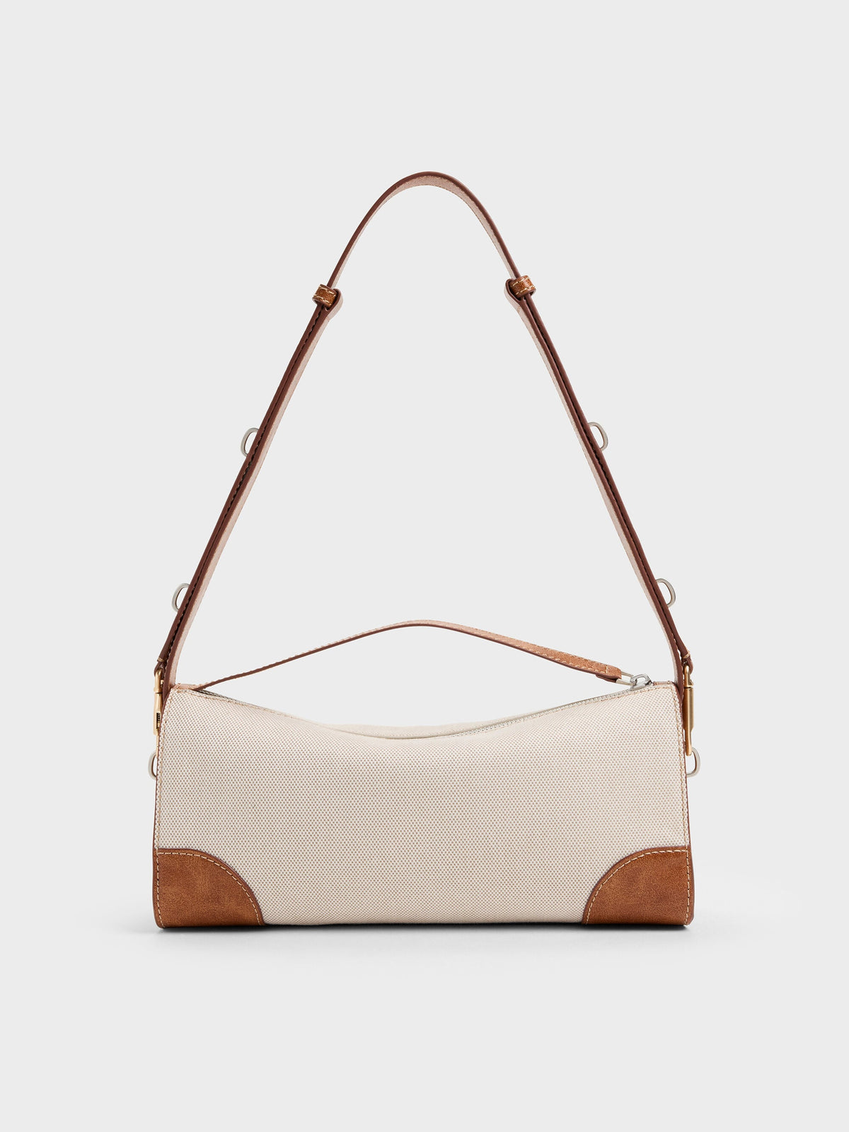 CHARLES & KEITH Classic / Delfina Canvas Elongated Shoulder Bag - Multi
