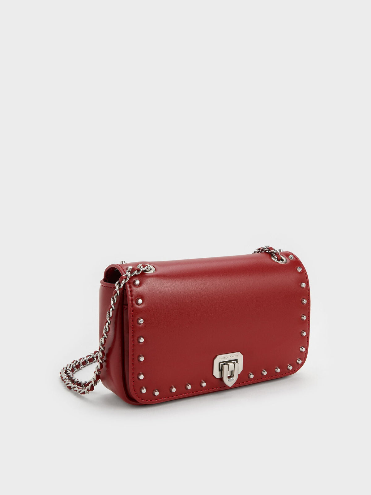CHARLES & KEITH Premium / Arwen Studded Shoulder Bag - Red