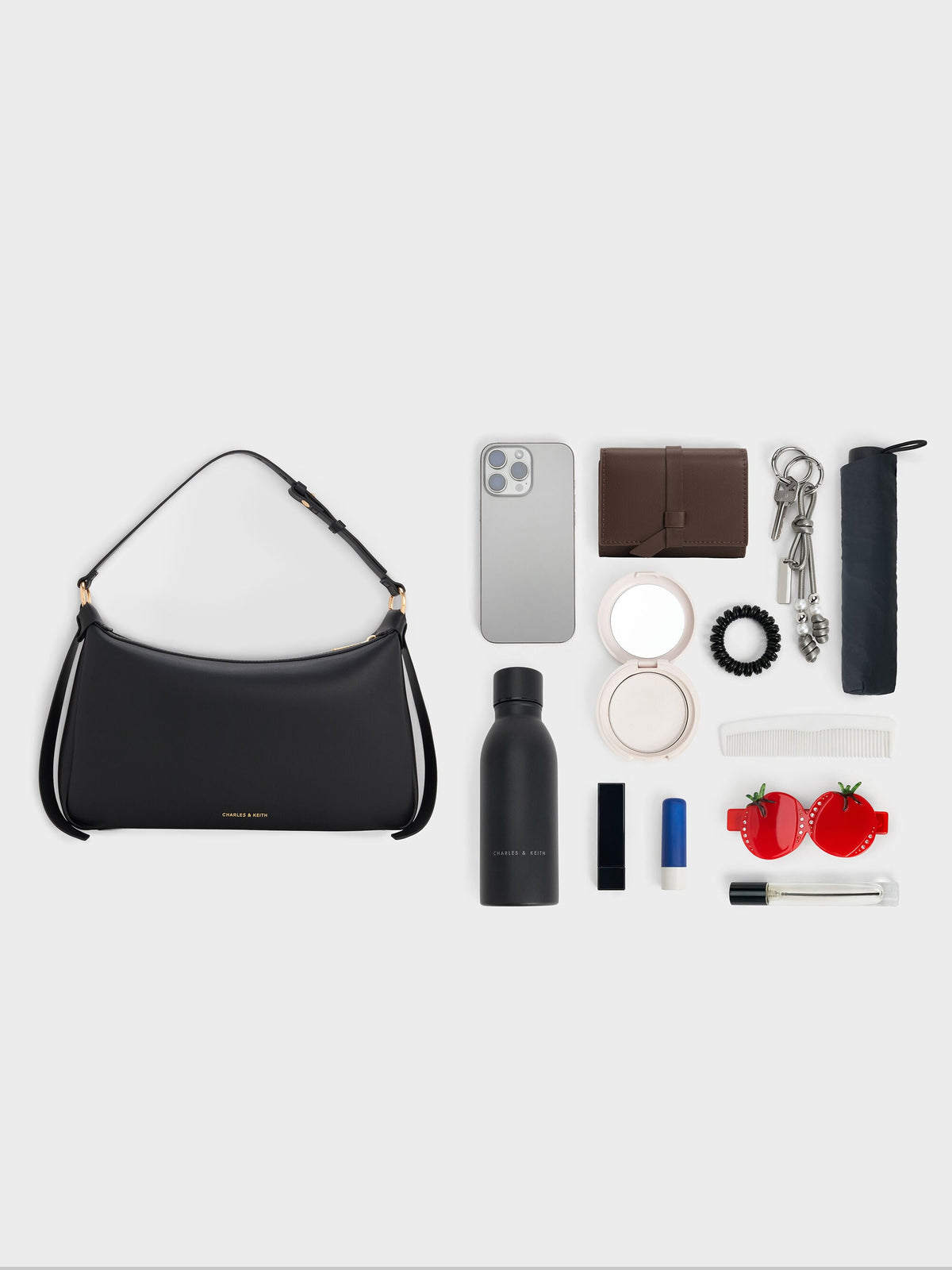CHARLES & KEITH Customer Favorite / Calla Shoulder Bag - Black