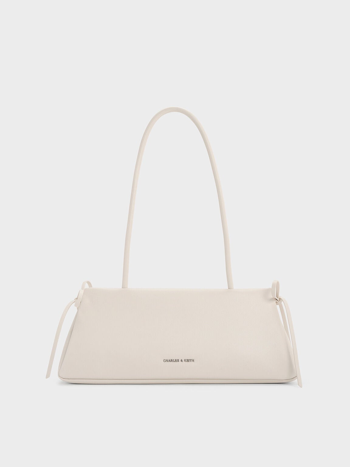 CHARLES & KEITH Signature / Hazel Bow Shoulder Bag - Meringue White