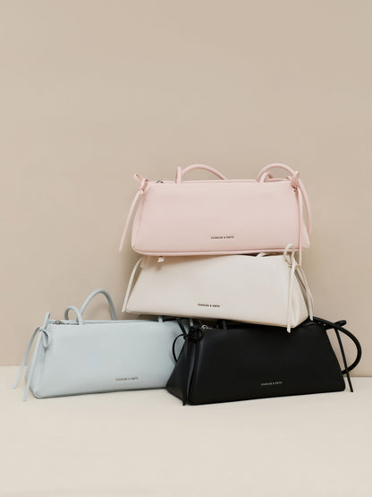 CHARLES & KEITH Signature / Hazel Bow Shoulder Bag - Meringue White