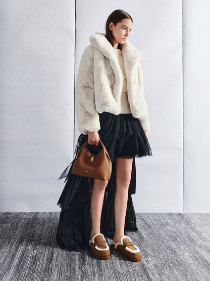 CHARLES & KEITH Recommended / Chance Turn-Lock Bucket Bag - Chocolate