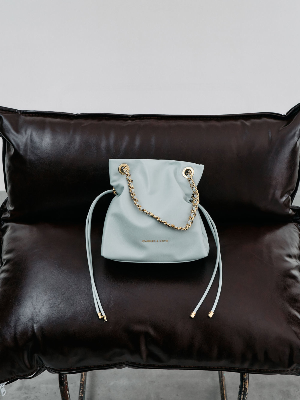CHARLES & KEITH Recommended / Arya Braided-Chain Crossbody Bag - Sea Salt Blue
