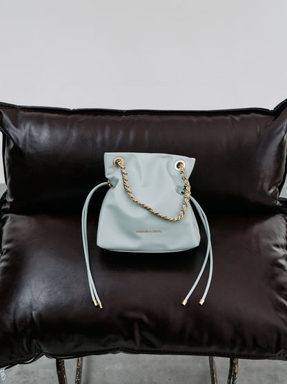 CHARLES & KEITH Recommended / Arya Braided-Chain Crossbody Bag - Sea Salt Blue