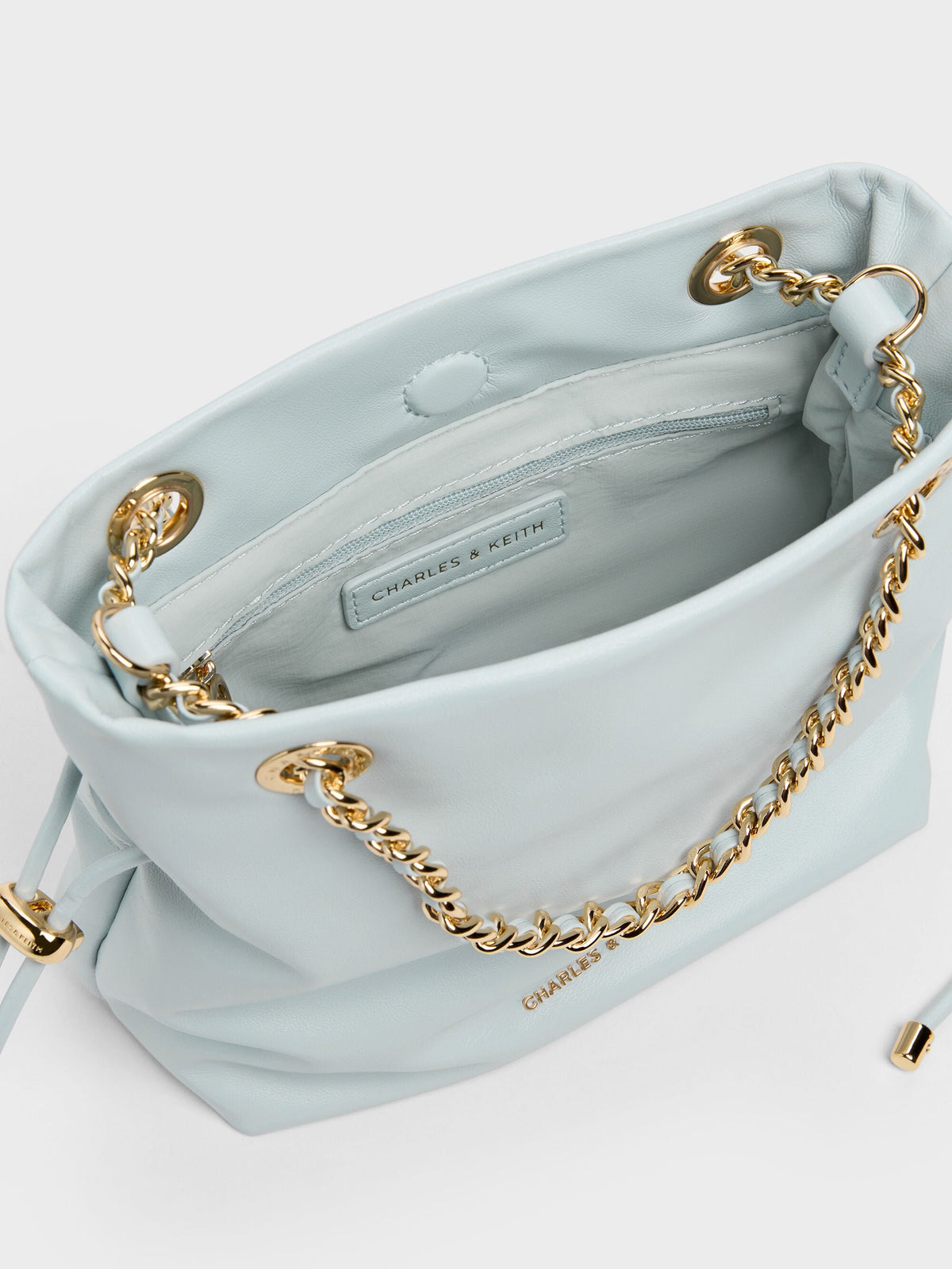CHARLES & KEITH Recommended / Arya Braided-Chain Crossbody Bag - Sea Salt Blue