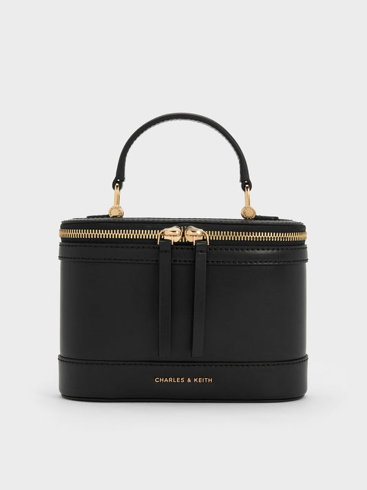 CHARLES & KEITH Smart Buy / Enola Top Handle Vanity Bag - Black