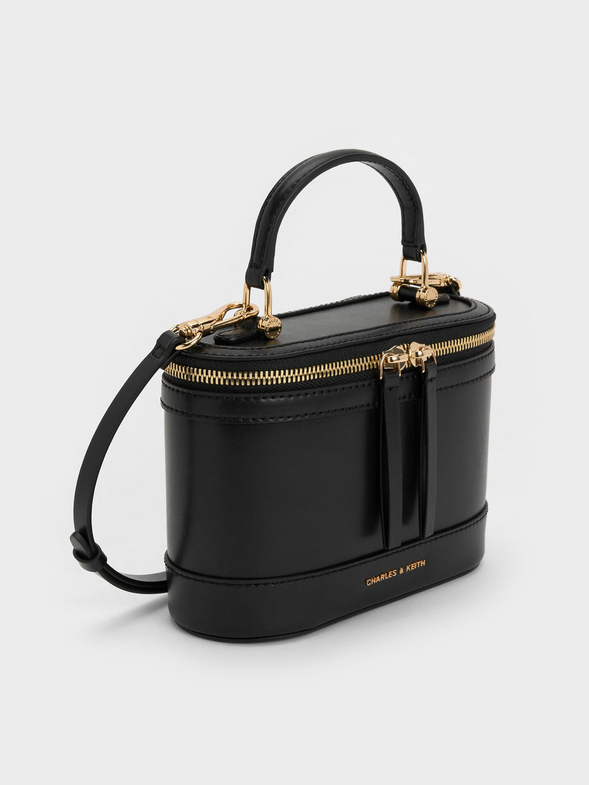 CHARLES & KEITH Smart Buy / Enola Top Handle Vanity Bag - Black