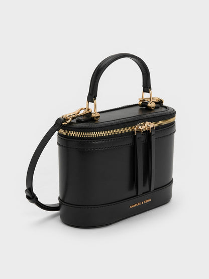 CHARLES & KEITH Smart Buy / Enola Top Handle Vanity Bag - Black