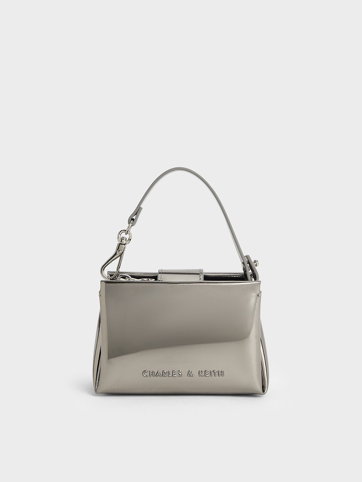 CHARLES & KEITH Popular / Bosie Metallic Micro Bag - Pewter