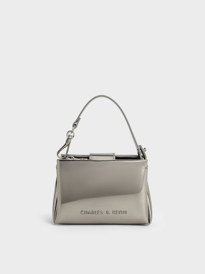 CHARLES & KEITH Popular / Bosie Metallic Micro Bag - Pewter