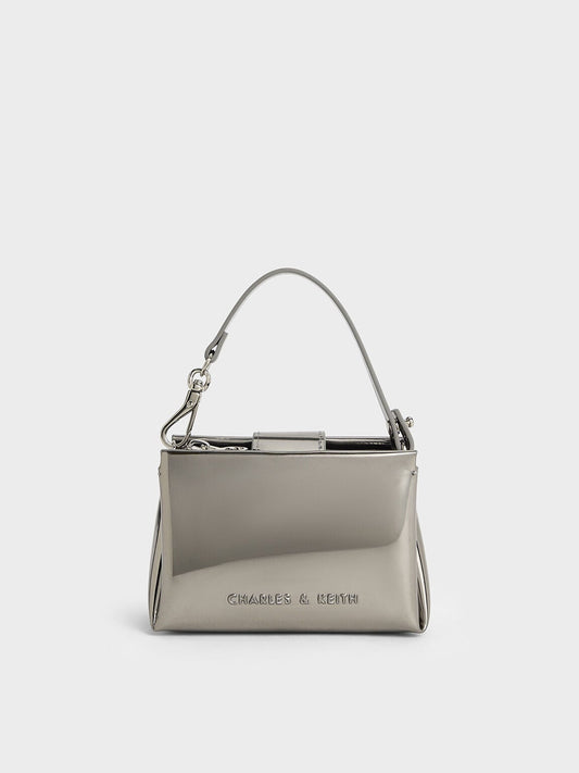 CHARLES & KEITH Popular / Bosie Metallic Micro Bag - Pewter