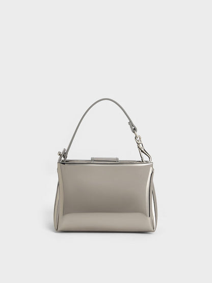 CHARLES & KEITH Popular / Bosie Metallic Micro Bag - Pewter