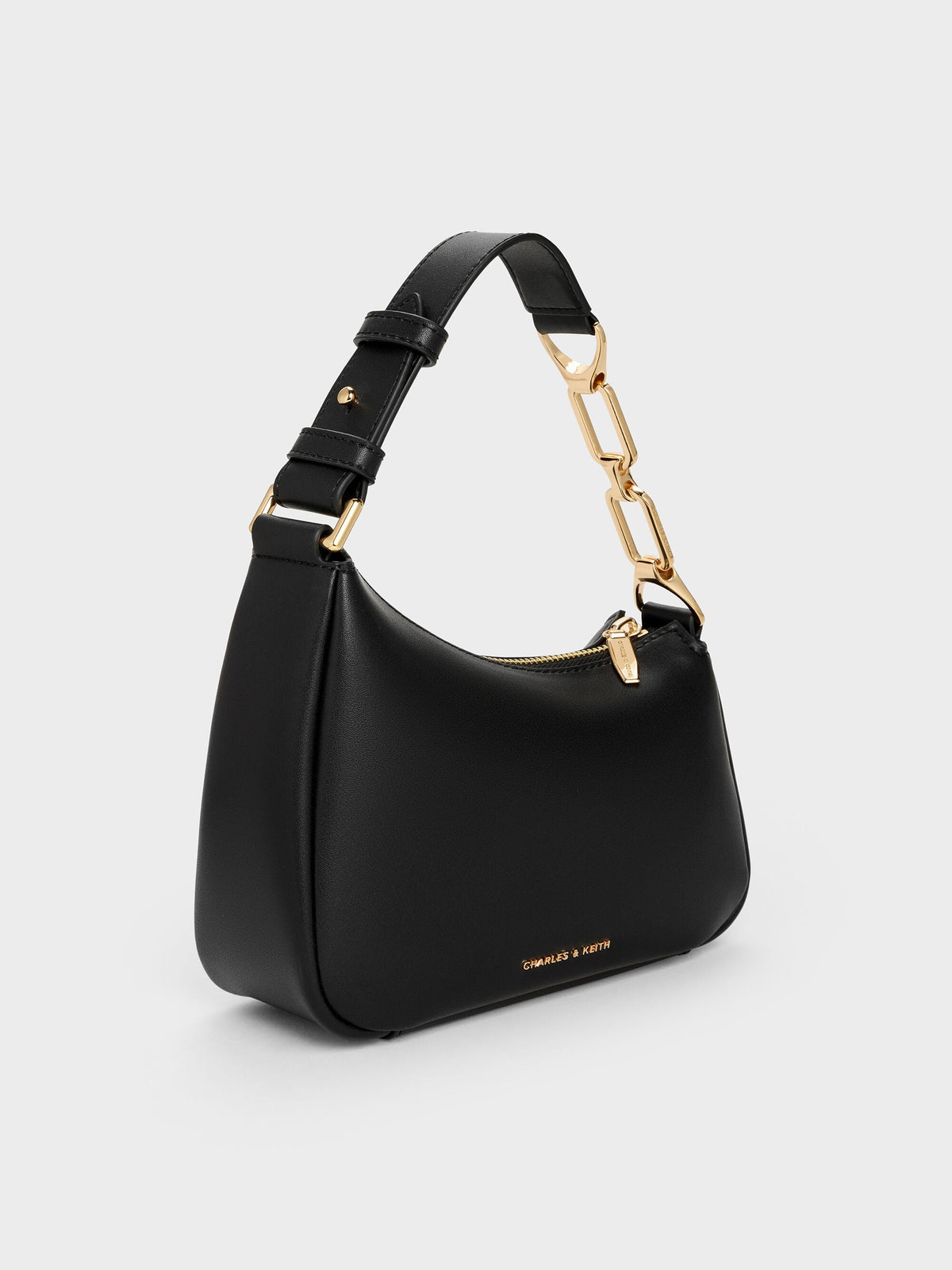 CHARLES & KEITH Essential / Mini Agatha Chain-Strap Shoulder Bag - Black