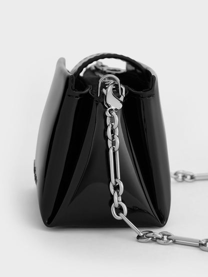 CHARLES & KEITH Sale / Bosie Patent Micro Bag - Noir