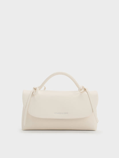 CHARLES & KEITH Featured / Hazel Bow Wallet On Chain - Cream