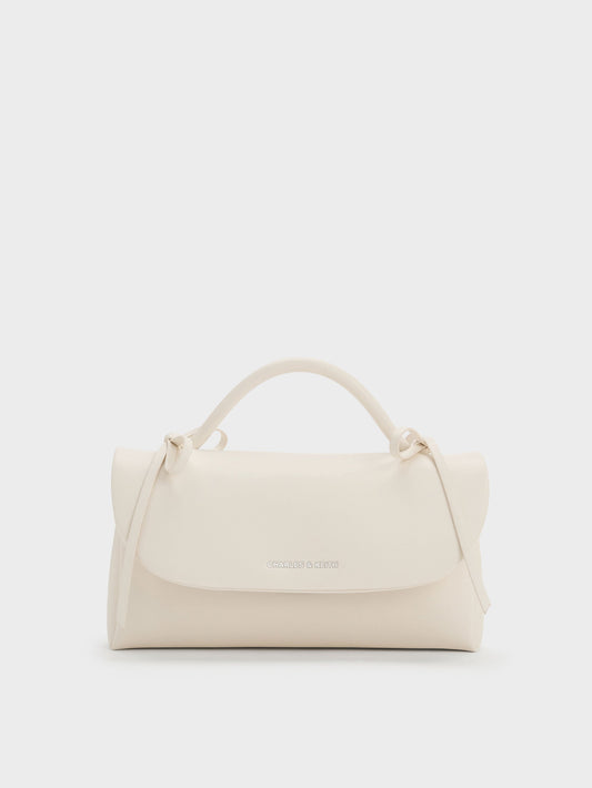 CHARLES & KEITH Featured / Hazel Bow Wallet On Chain - Cream