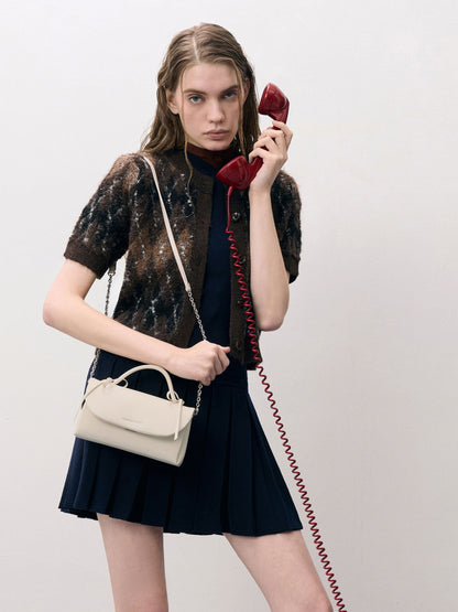 CHARLES & KEITH Featured / Hazel Bow Wallet On Chain - Cream