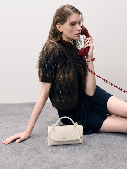 CHARLES & KEITH Featured / Hazel Bow Wallet On Chain - Cream