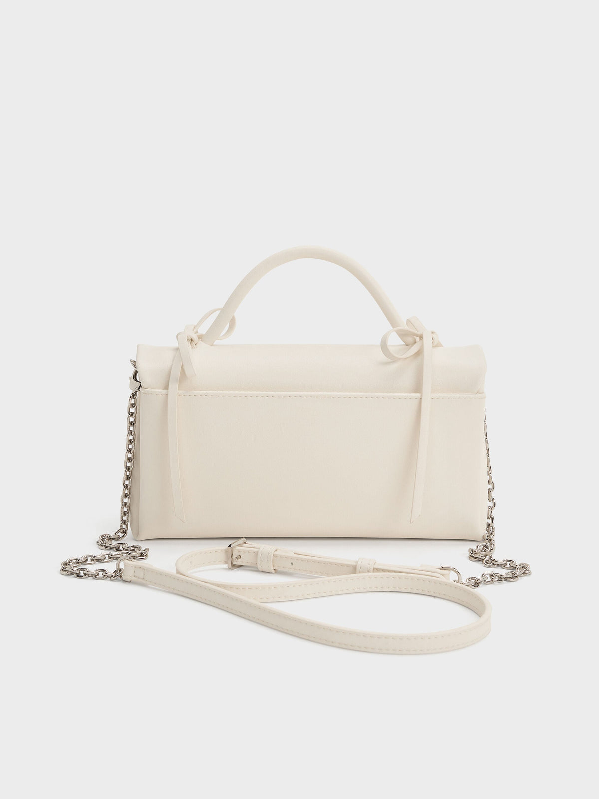 CHARLES & KEITH Featured / Hazel Bow Wallet On Chain - Cream
