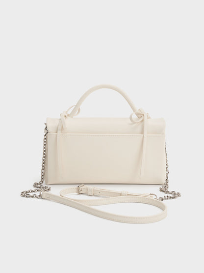 CHARLES & KEITH Featured / Hazel Bow Wallet On Chain - Cream