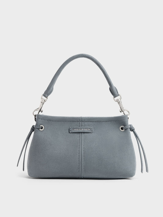 CHARLES & KEITH Best Seller / Noane Top Handle Bag - Smoky Blue
