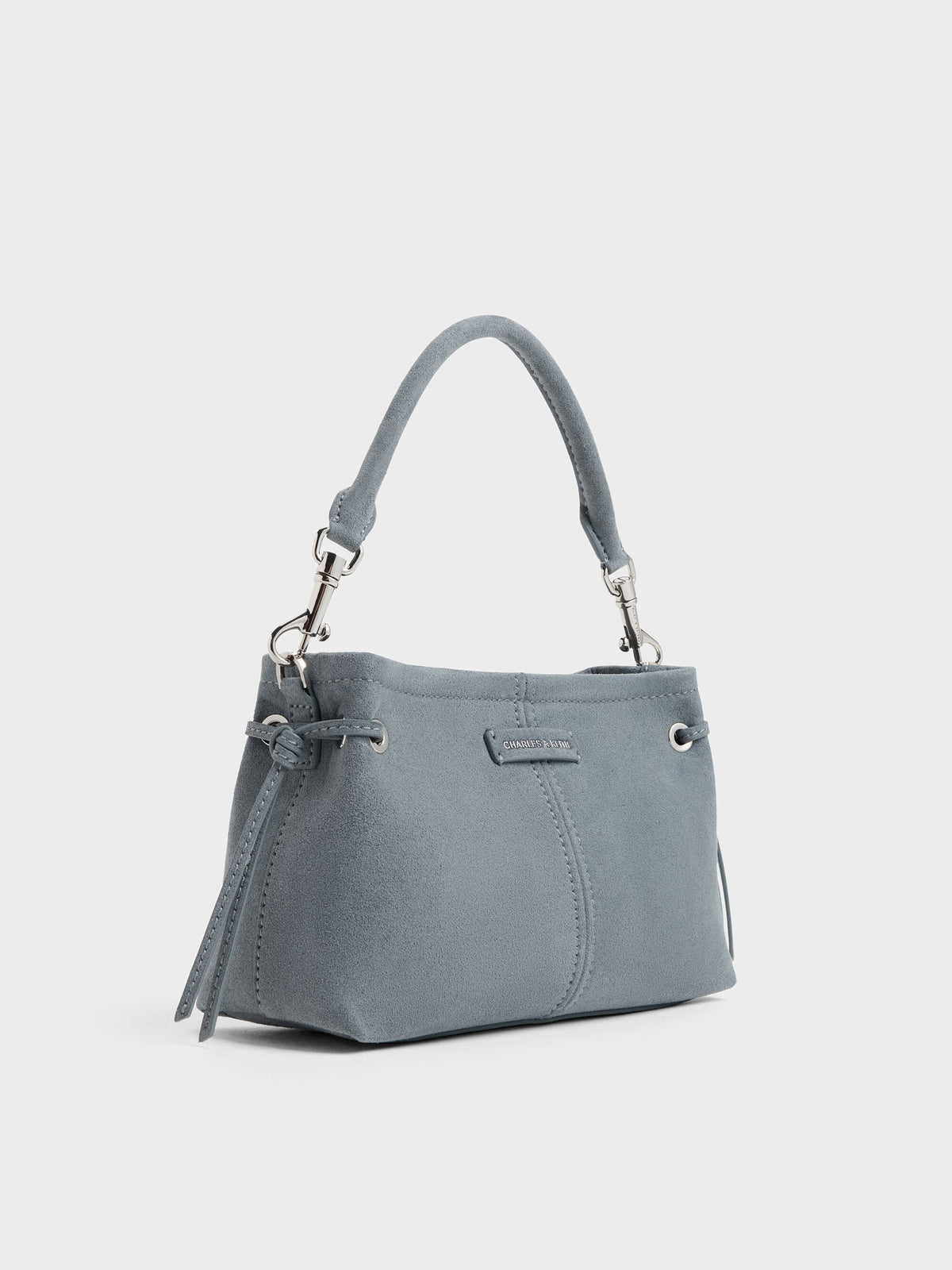 CHARLES & KEITH Best Seller / Noane Top Handle Bag - Smoky Blue