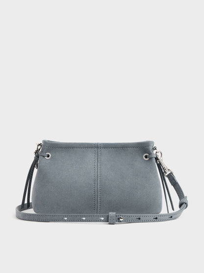 CHARLES & KEITH Best Seller / Noane Top Handle Bag - Smoky Blue