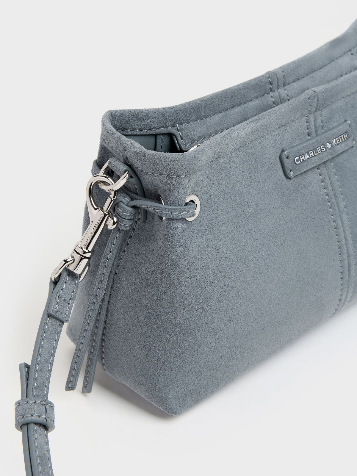 CHARLES & KEITH Best Seller / Noane Top Handle Bag - Smoky Blue