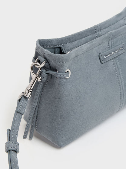 CHARLES & KEITH Best Seller / Noane Top Handle Bag - Smoky Blue