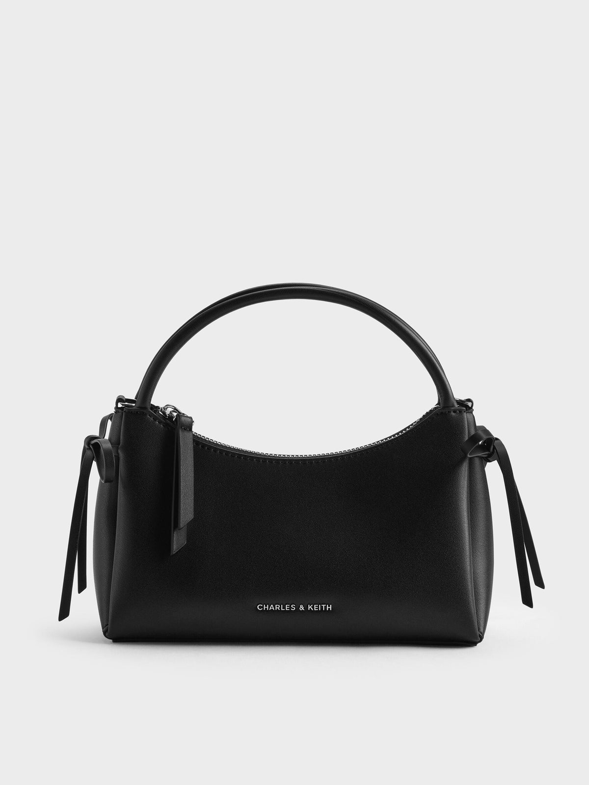 CHARLES & KEITH Quality / Hazel Bow Top Handle Bag - Noir