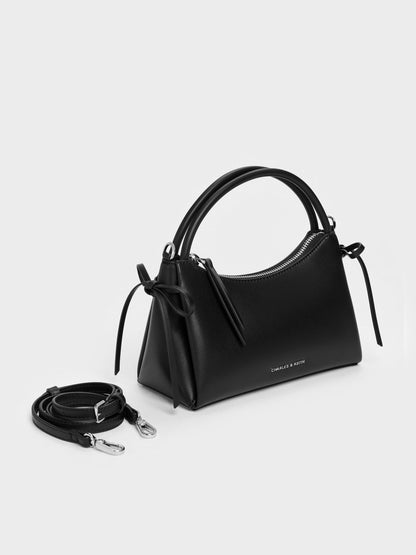 CHARLES & KEITH Quality / Hazel Bow Top Handle Bag - Noir
