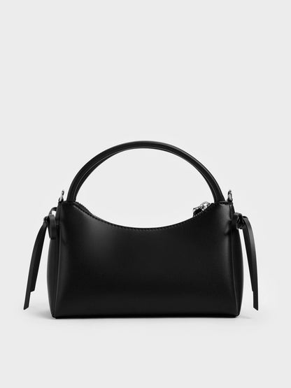 CHARLES & KEITH Quality / Hazel Bow Top Handle Bag - Noir