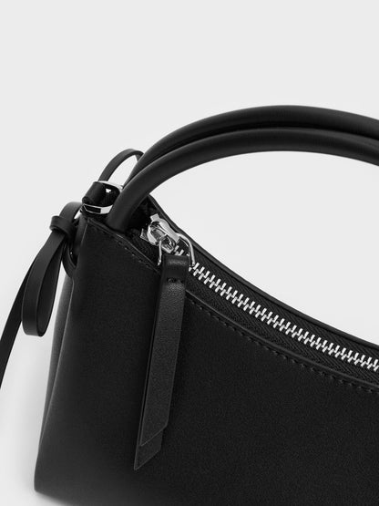 CHARLES & KEITH Quality / Hazel Bow Top Handle Bag - Noir