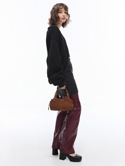 CHARLES & KEITH Classic / Mini Lillith Drawstring Bucket Bag - Pecan Brown