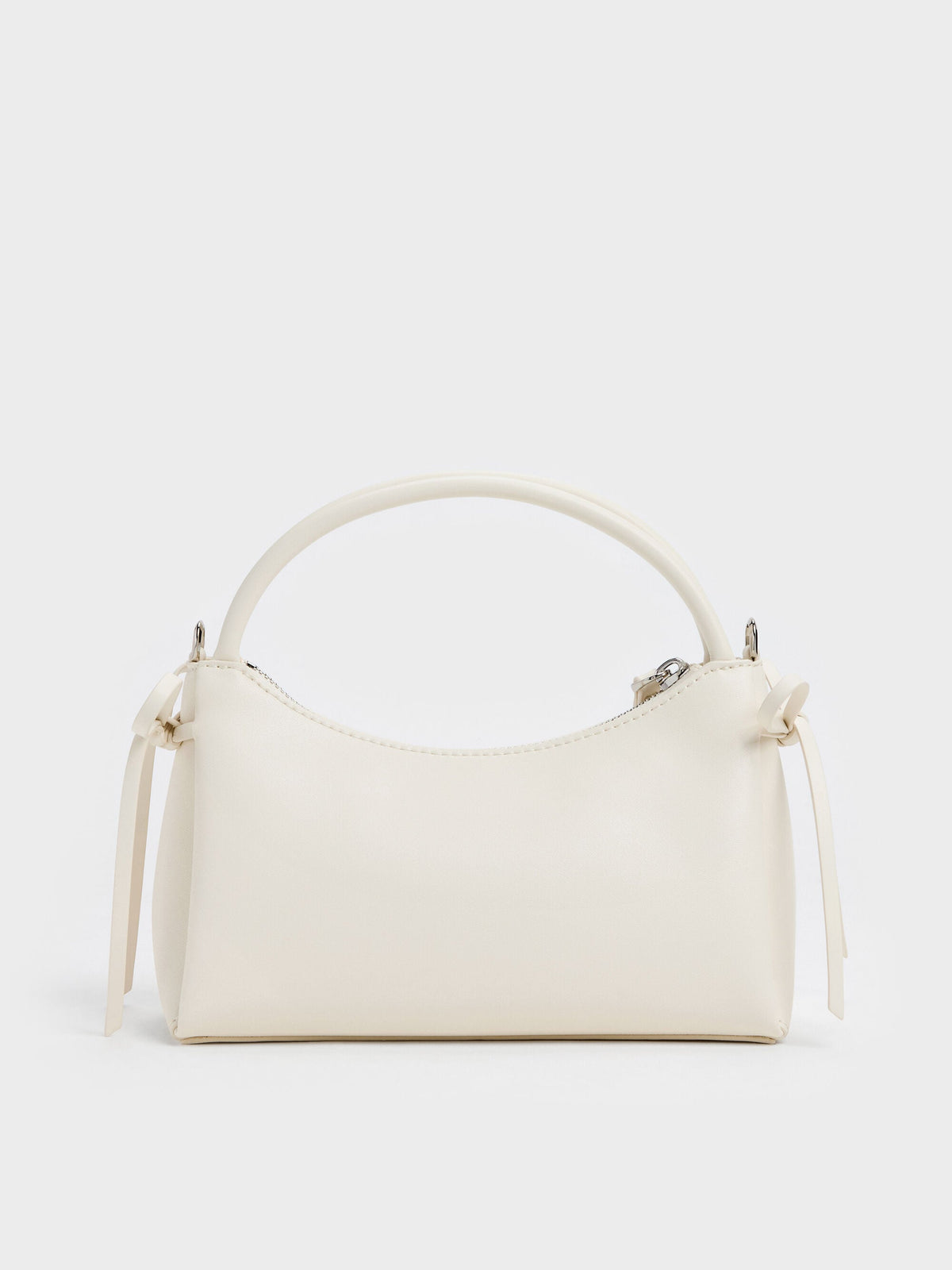 CHARLES & KEITH Value / Hazel Bow Top Handle Bag - Cream