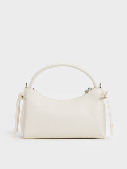 CHARLES & KEITH Value / Hazel Bow Top Handle Bag - Cream