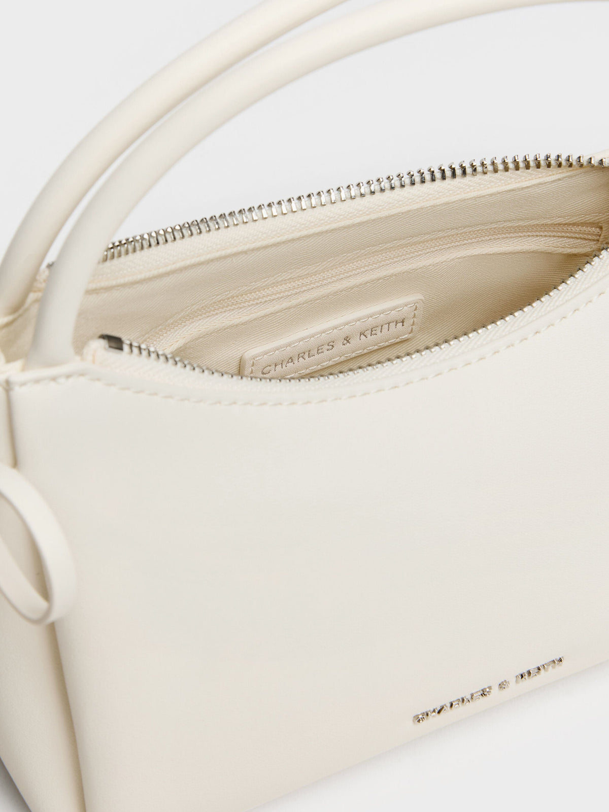 CHARLES & KEITH Value / Hazel Bow Top Handle Bag - Cream