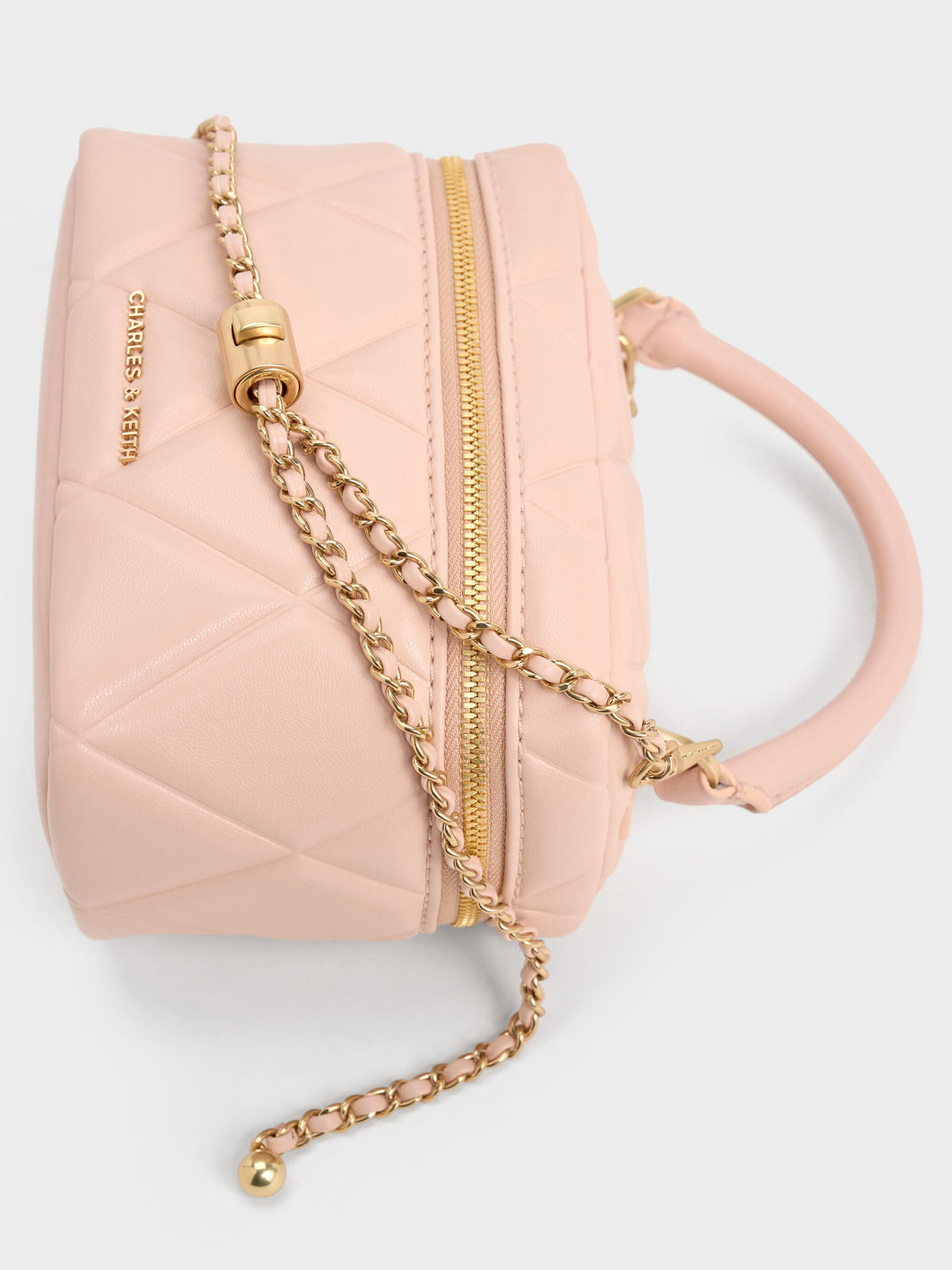 CHARLES & KEITH Best Price / Arwen Quilted Top Handle Vanity Bag - Light Pink