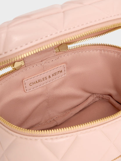 CHARLES & KEITH Best Price / Arwen Quilted Top Handle Vanity Bag - Light Pink