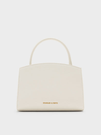 CHARLES & KEITH Best Seller / Aubrielle Belted Top Handle Bag - Cream