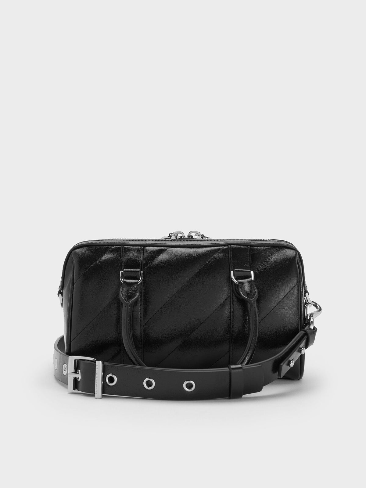 CHARLES & KEITH Hot Sale / Philomena Bowling Bag - Noir