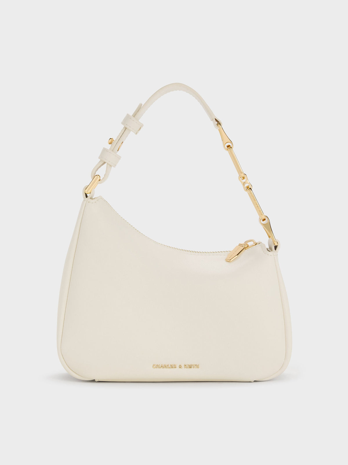 CHARLES & KEITH Featured / Mini Agatha Chain-Strap Shoulder Bag - Cream