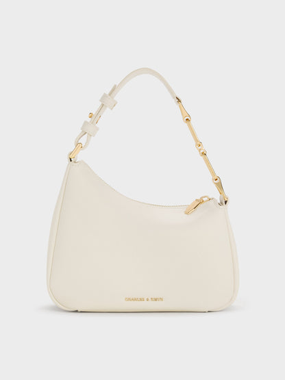 CHARLES & KEITH Featured / Mini Agatha Chain-Strap Shoulder Bag - Cream